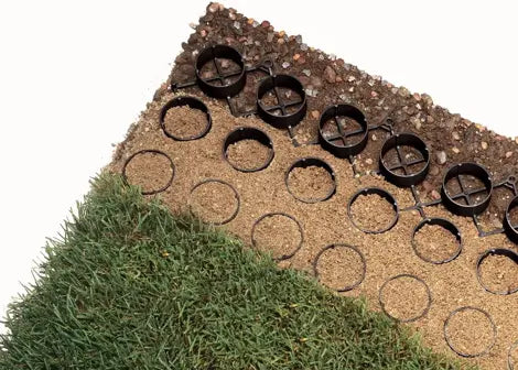 Invisible Structures GrassPave2 65.6' x 6.6" Black Plastic Porous Grass Paver 430 SF/RL